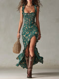 Michelle | Bohemien Maxi Jurk met Retro Print